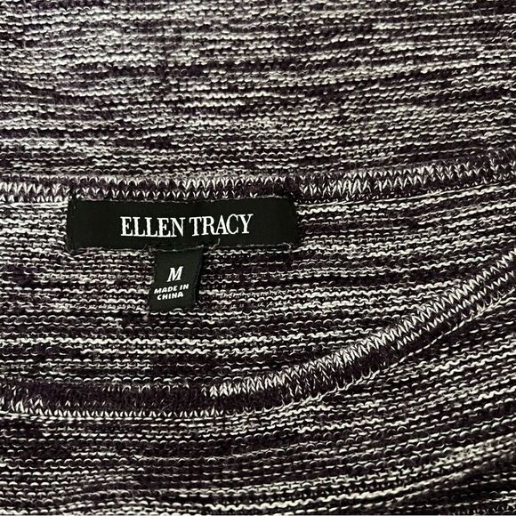 Ellen Tracy Sweater Top Womens Medium Purple Knit Long Sleeve Boat Neck Pullover - Picture 8 of 12